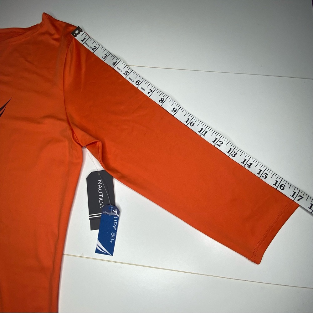 Nautica Dress sz Medium Orange UPF 30 - Picture 5 of 7